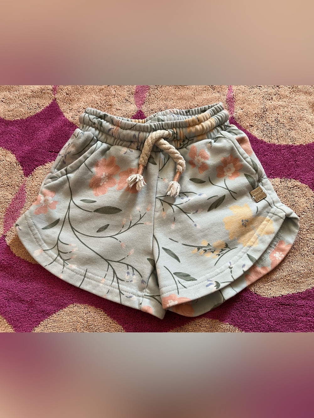 Deux Par Deux Toddler Girls Floral Shorts